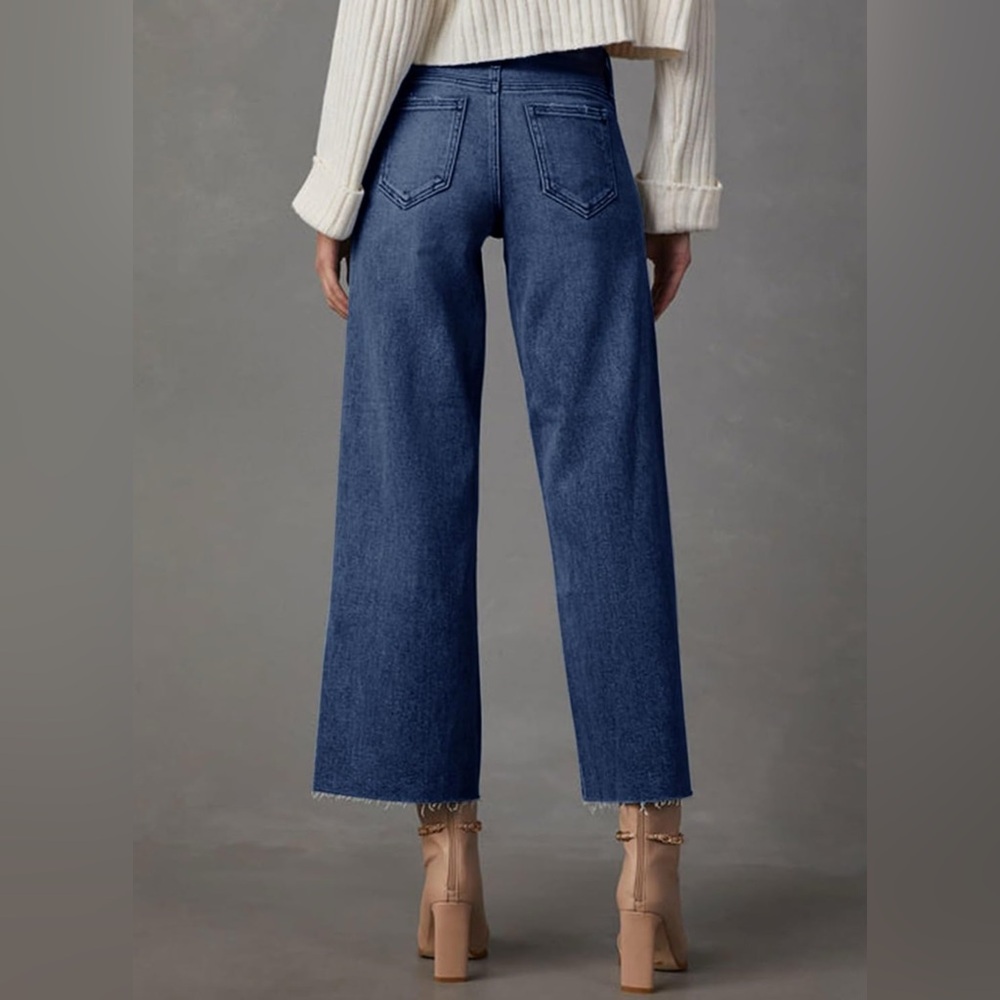 Dokotoo Womens High Waist Baggy Jeans Wide Leg  Jeans | Stretch Denim Pants SZ14